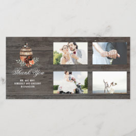 Burgund Floral Barrel Rustic Danke Hochzeit