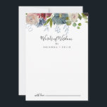 Burgund-Floral-Hochzeiten Worte der Weisheit Hinweiskarte<br><div class="desc">Diese bordeauxrote, blumengeschmückte, weishäufige Ratenkarte ist perfekt für eine moderne Hochzeit. Das elegante Boho Design besticht durch die Aquarellmauer, die Blume in Rosa und Rosa im Schatten mit kunstvoll gepflegten Details. Diese Karten sind ideal für Hochzeiten, Brautparty, Babydusche, Graduiertenfest u.v.m. Personalisieren Sie die Karten mit den Namen der Braut und...</div>