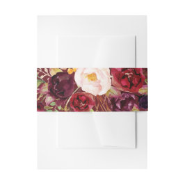 Burgund Floral Wedding Einladung Bly Band