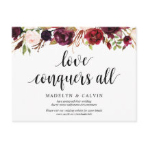 Burgund Florals, Liebe erobert alle, aufgeschoben