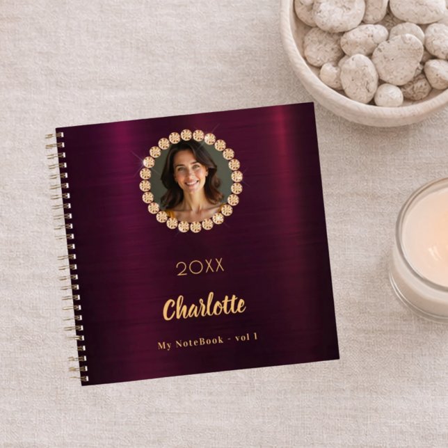Burgund-Foto-Diamanten Notizbuch (Von Creator hochgeladen)