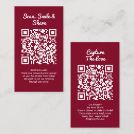 Burgund Foto-Sharing Capture Liebe QR-Code Visitenkarte