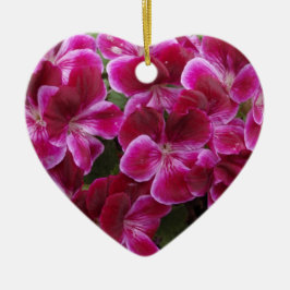 Burgund Geranium Keramik Ornament