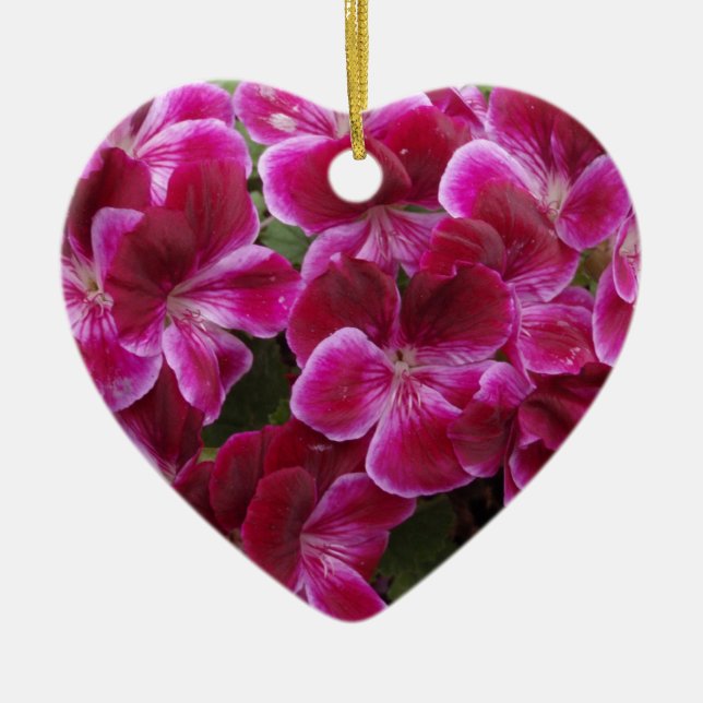 Burgund Geranium Keramik Ornament (Vorne)