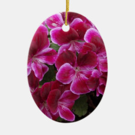 Burgund Geranium Keramik Ornament
