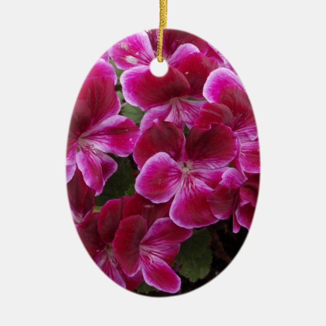 Burgund Geranium Keramik Ornament (Vorne)