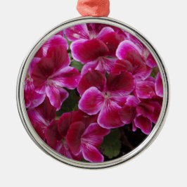 Burgund Geranium Ornament Aus Metall
