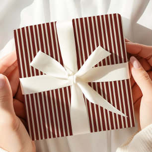 Burgund gestreift geschenkpapier