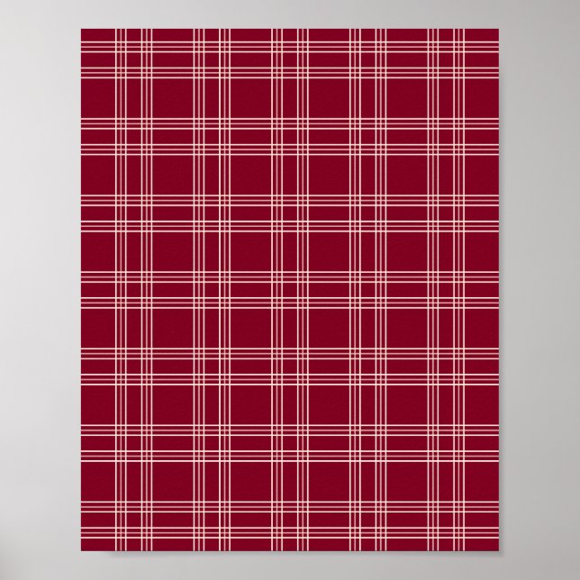 Burgund Gingham 02 Poster (Vorne)
