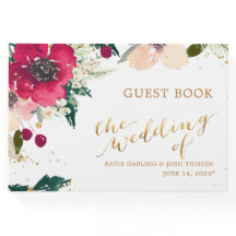 Burgund & Gold | Blumenfall Rustikale Hochzeit