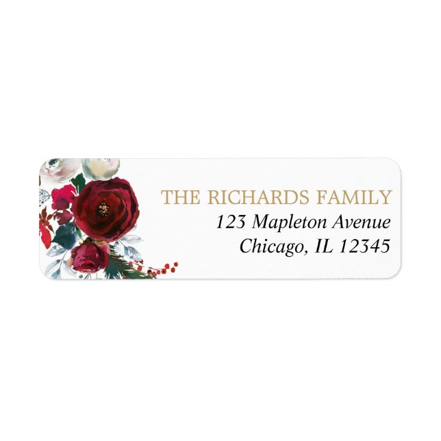 Burgund Gold elegante Weihnachtsblüte (Vorne)