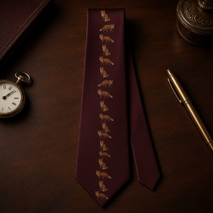 Burgund Gold Fuchs Country Heritage Krawatte