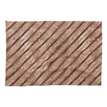 Burgund Gold Glitzer Streifen