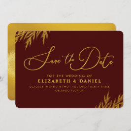 Burgund Gold Pampas Grass Save the Date