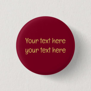 Burgund Gold Professionell Trendy Minimalistischer Button