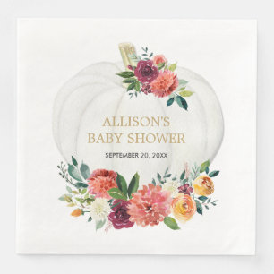 Burgund-Goldkürbis Serviette