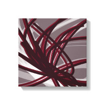 Burgund & Grau Abstrakte Ribbons | Schatten und Li