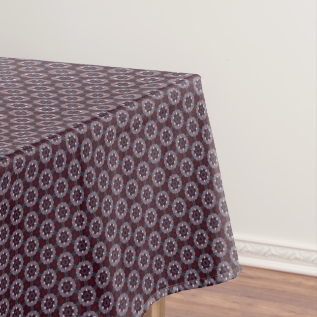 Burgund & Grau Blumensteppdecke  Tischdecke (Beispiel)