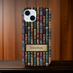 Burgund Green Antique Book Covers Gold Monogram