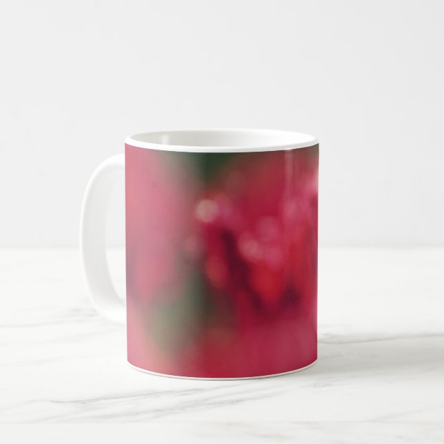 Burgund, grün, Fuchsia, abstrakte Kunstkunst Tasse (Vorderseite Links)