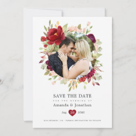 Burgund - Hochzeit in Marsala und Blush Save The Date
