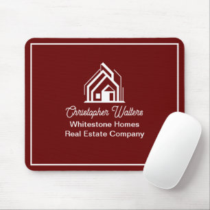 Burgund Immobilienunternehmen Benutzerdefinierter Mousepad