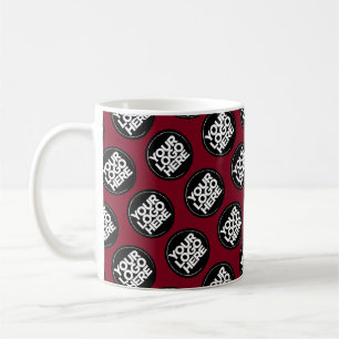 Burgund individuelles Logo Geschäftsmuster Mitarbe Kaffeetasse