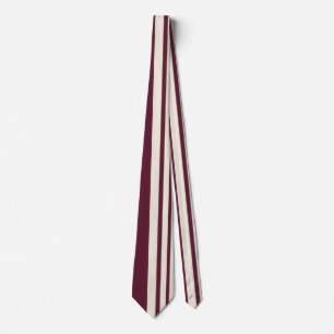 Burgund-Ivory Pinstripe Elegant Modern Krawatte