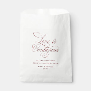 Burgund Liebe ist eine ansteckende Gesichtsmaske Geschenktütchen