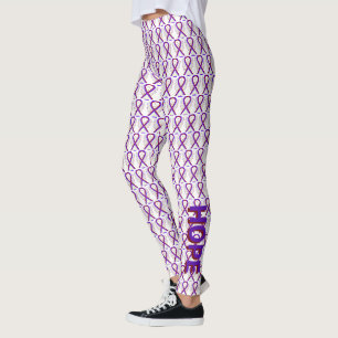 Burgund & Lila Awareness Ribbon Angel Leggings