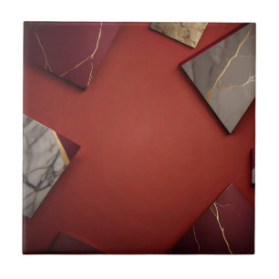 Burgund-Marmor mit Gold Fliese