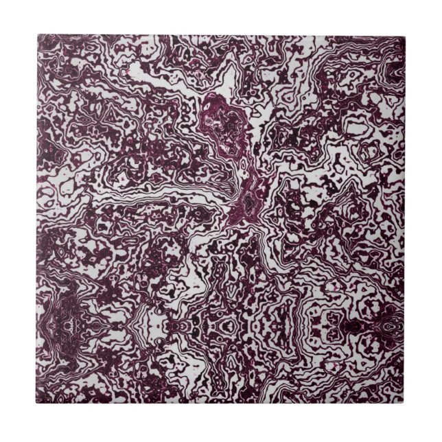 Burgund Marmor Stone Graffiti Fliese (Vorderseite)