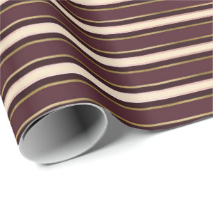 Burgund Maroon Gold Ivory Seepromenade Locarno Geschenkpapier