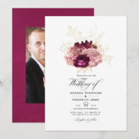 Burgund - Marsala Blush Pink and Gold Wedding