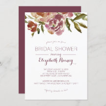 Burgund Marsala Fall Floral Brautparty