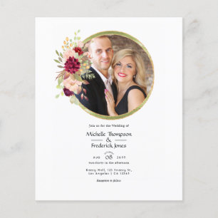 Burgund-Marsala und roséfarbene florale geometrisc Flyer