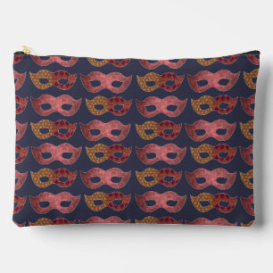 Burgund-Masqueraden-Masken-Muster Zubehörtasche
