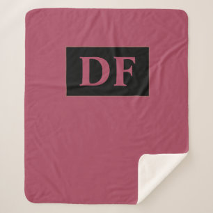 Burgund Mit Monogramm Sherpadecke