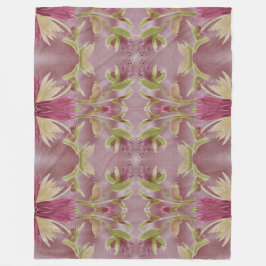 Burgund mit olivgrünem fleecedecke