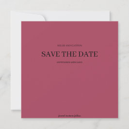 Burgund moderne Minimalistische Hochzeit retten da Save The Date