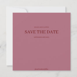 Burgund moderne Minimalistische Hochzeit retten da Save The Date