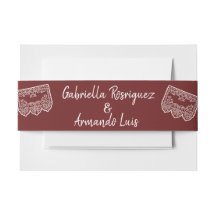 Burgund-modernes Bauchband für die Hochzeit