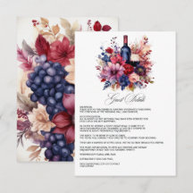 Burgund, Navy & Blush Weinverkostung Details