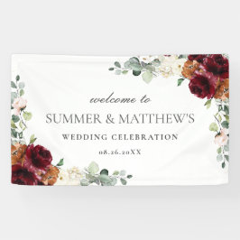 Burgund Orange Pink Elfenbeinblume Hintergrund für Banner