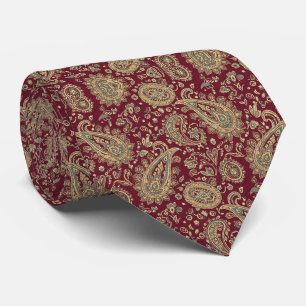 Burgund Paisley Krawatte