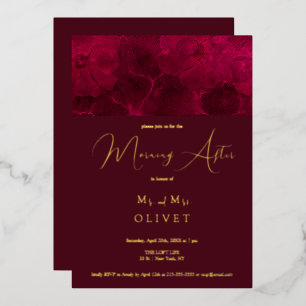 Burgund Passion Morgens Folieneinladung