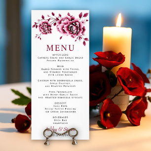 Burgund Peony Blume Hochzeitskarte Werbekarte