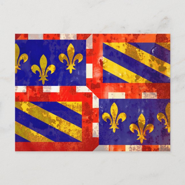 Burgund Postkarte (Vorderseite)