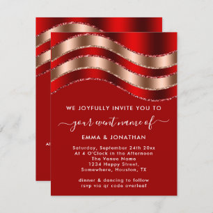 Burgund QR Code Rose Hochzeit Brautparty Red