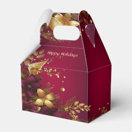 Burgund Red Gold Blume Geschenkboxen Geschenkschachtel